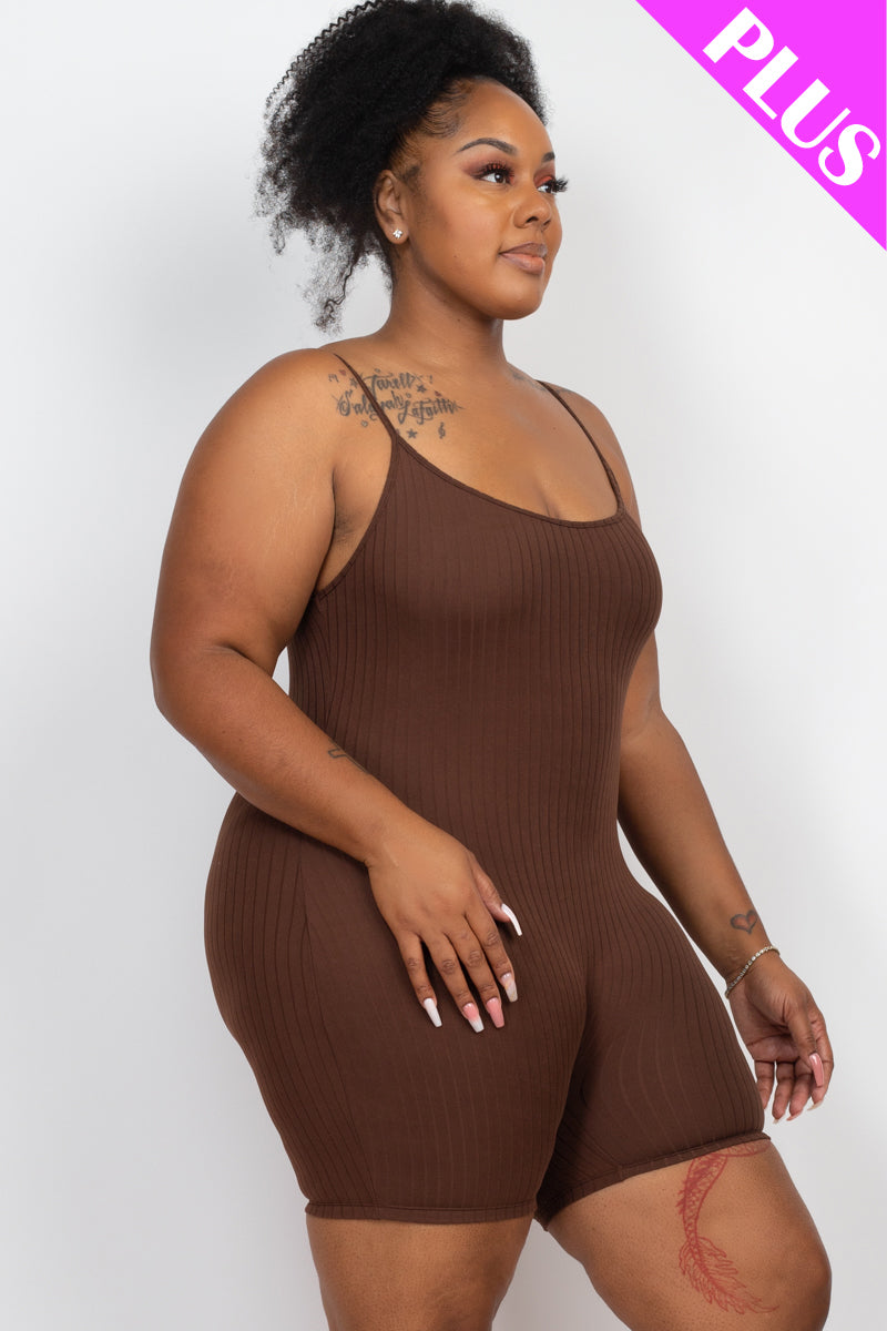 Ribbed Bodycon Romper
