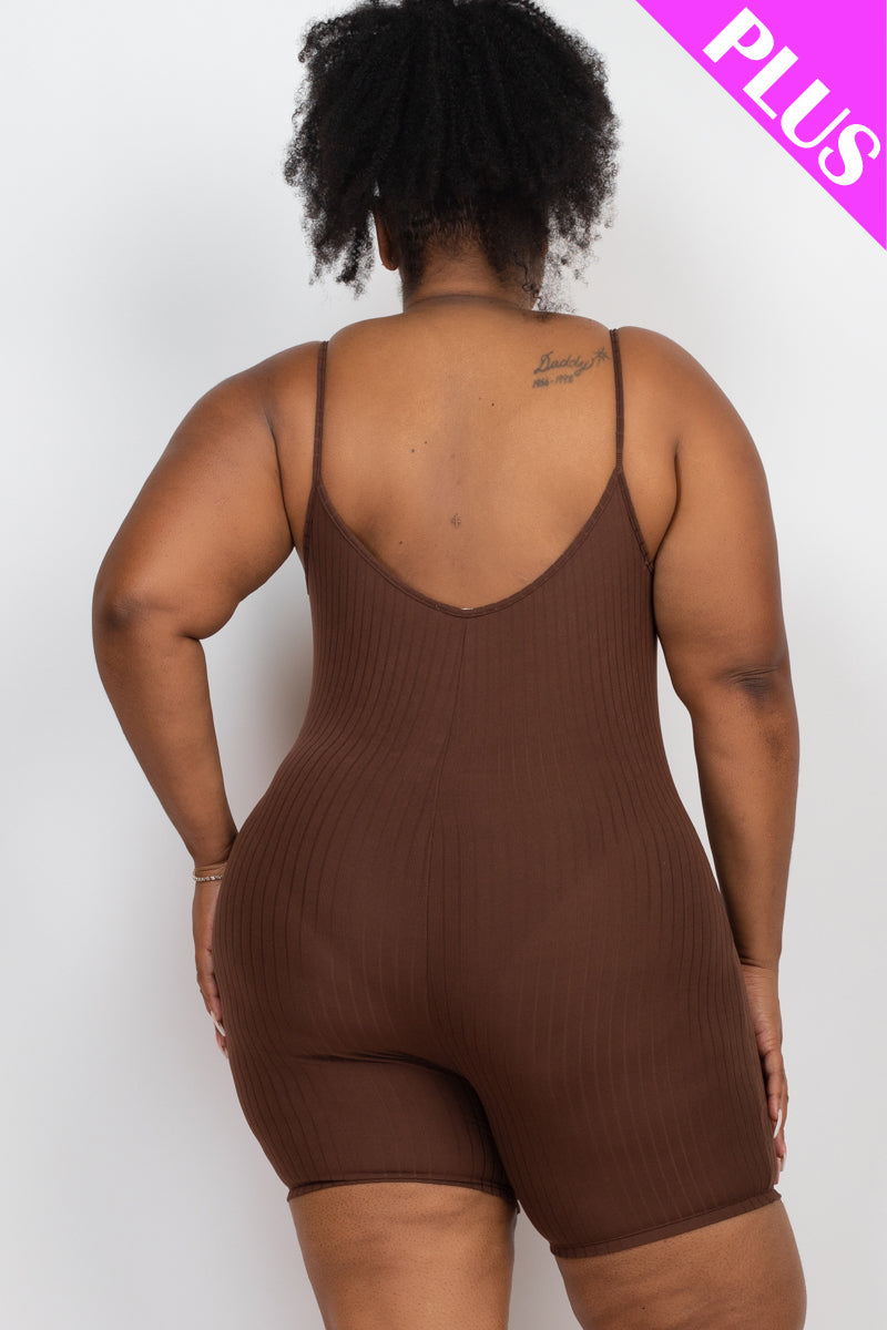 Ribbed Bodycon Romper