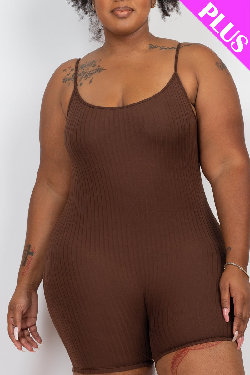 Ribbed Bodycon Romper