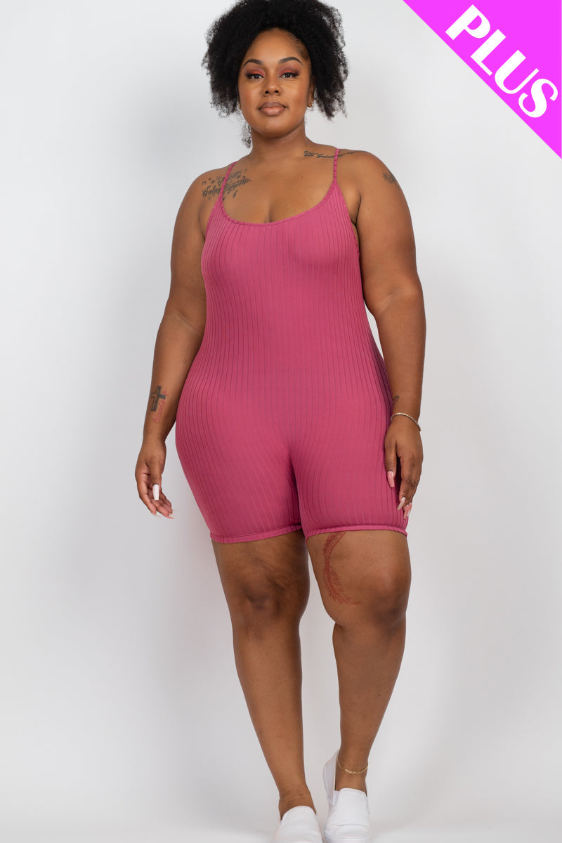 Ribbed Bodycon Romper