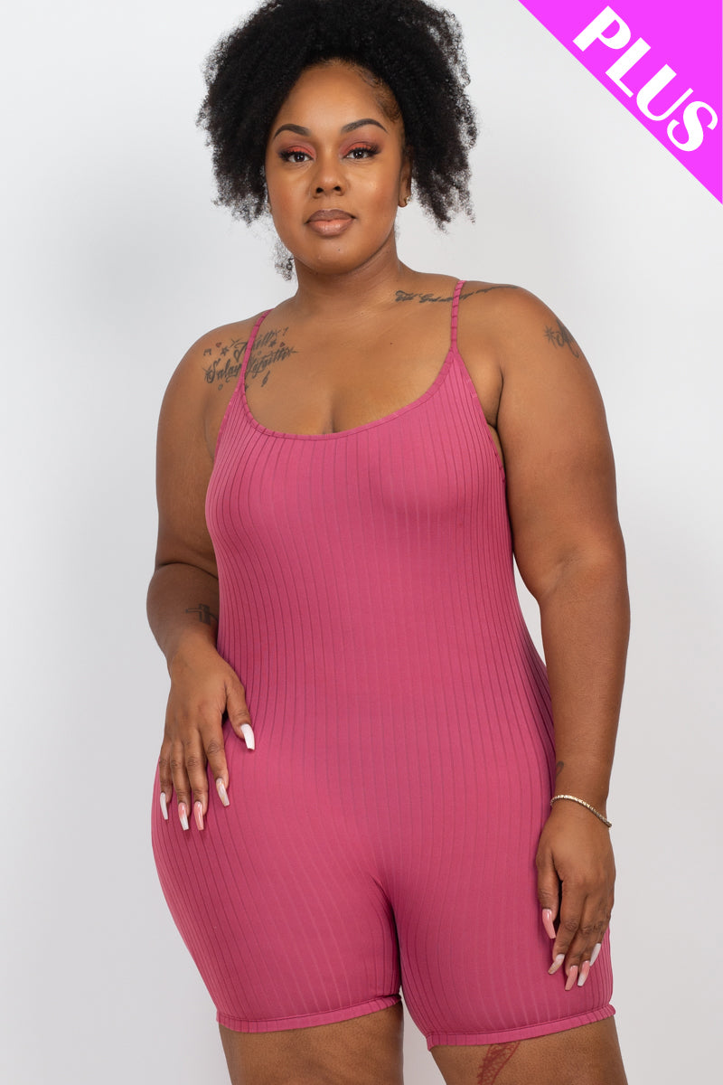 Ribbed Bodycon Romper