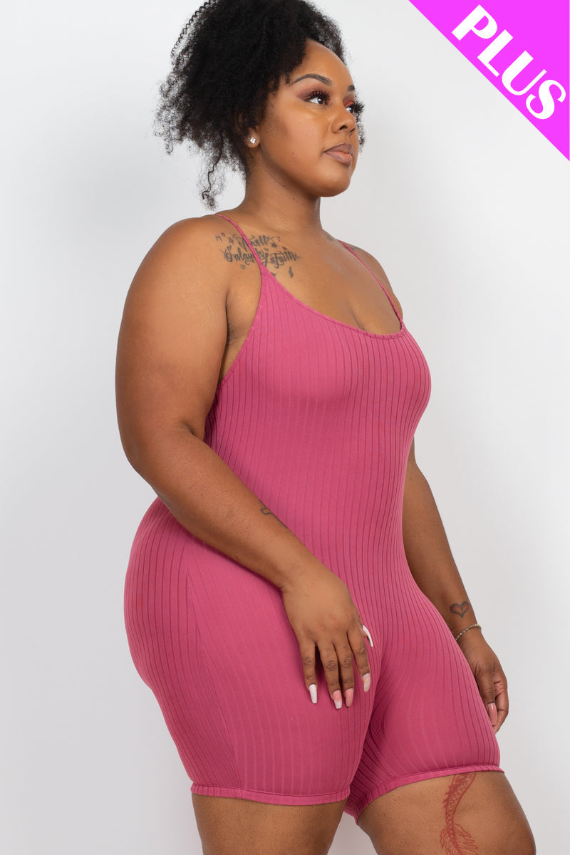 Ribbed Bodycon Romper