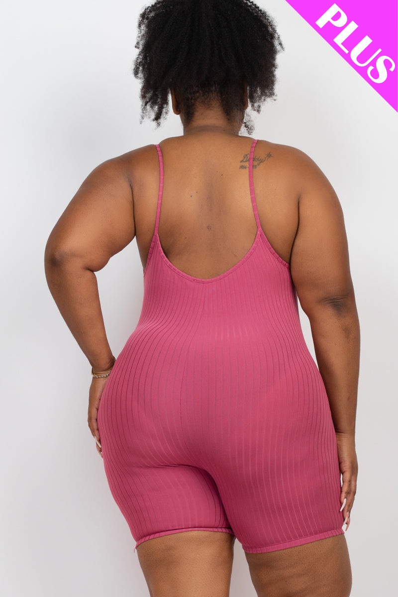 Ribbed Bodycon Romper