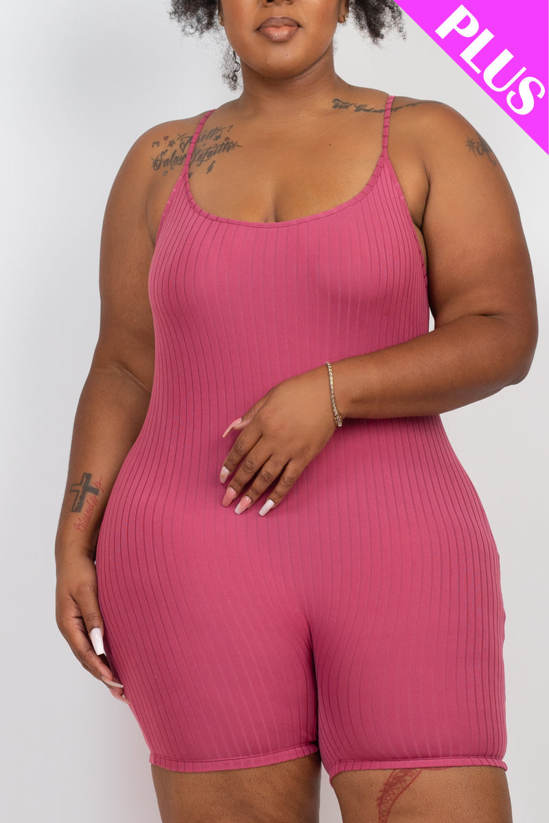 Ribbed Bodycon Romper