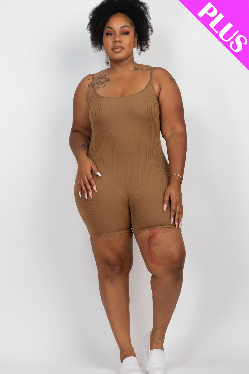 Ribbed Bodycon Romper