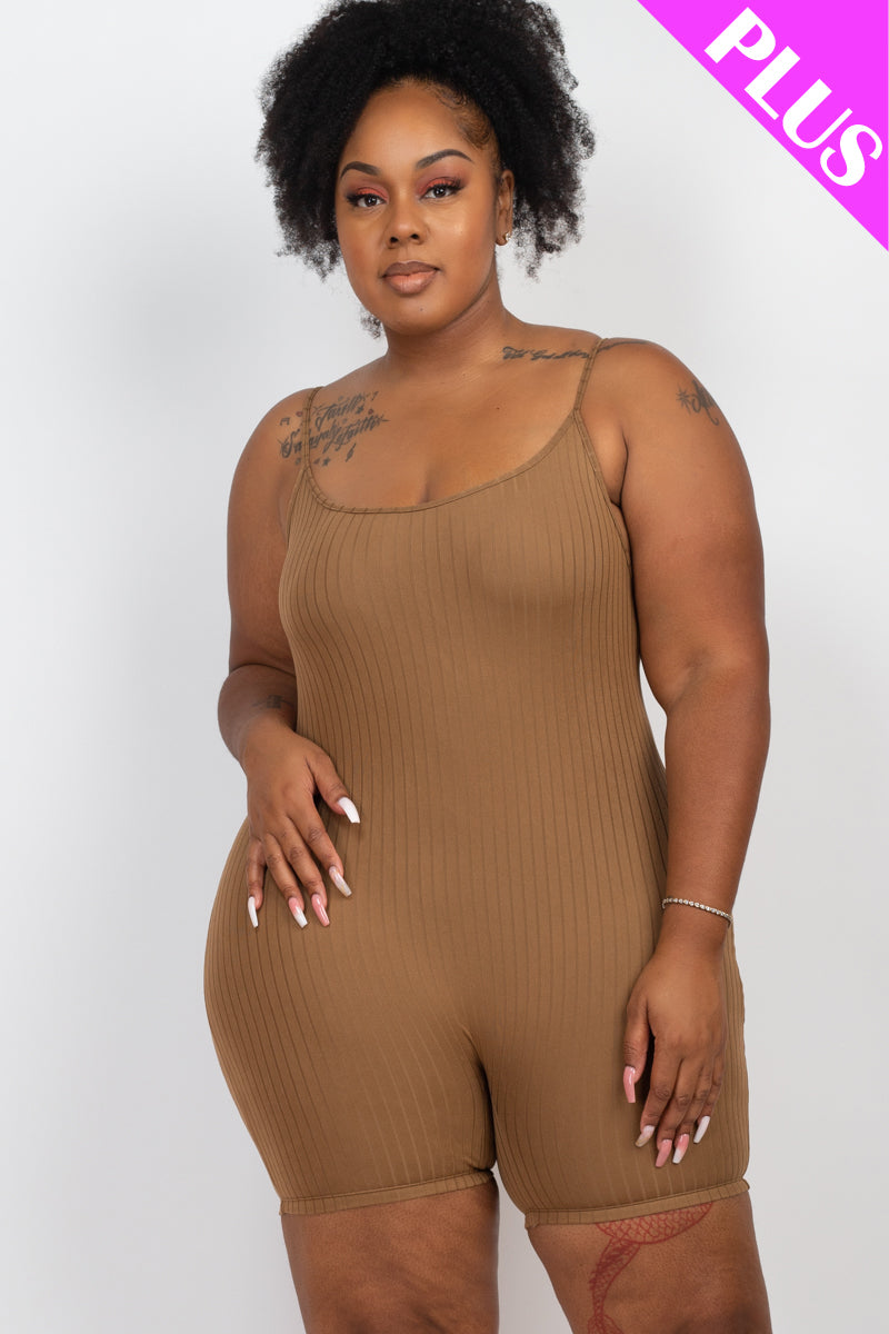 Ribbed Bodycon Romper
