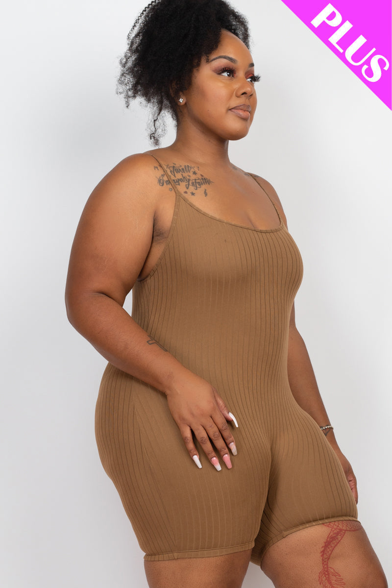 Ribbed Bodycon Romper