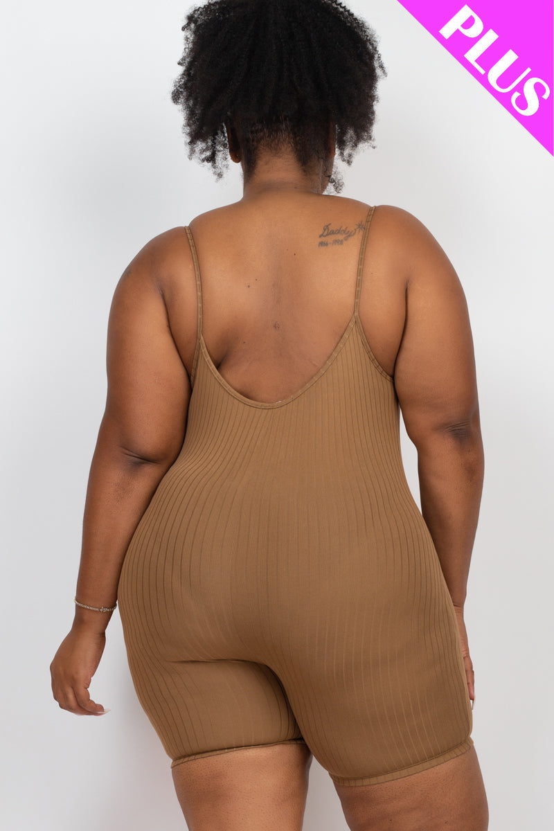 Ribbed Bodycon Romper