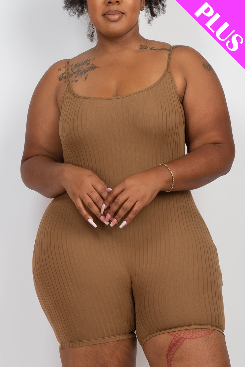 Ribbed Bodycon Romper