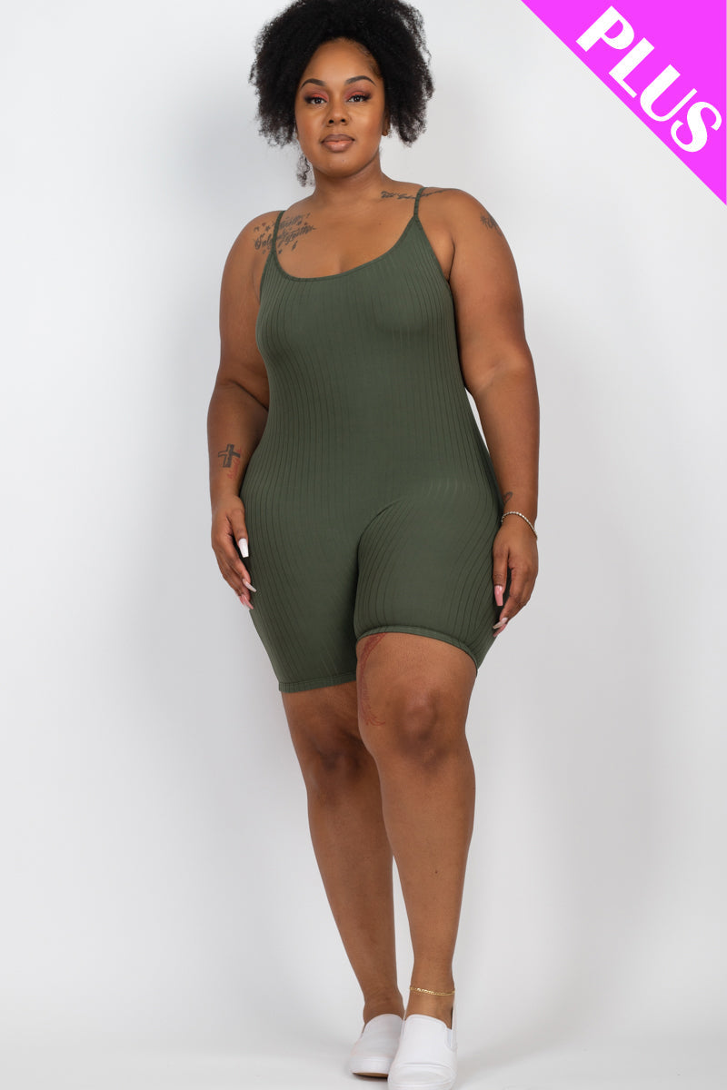 Ribbed Bodycon Romper