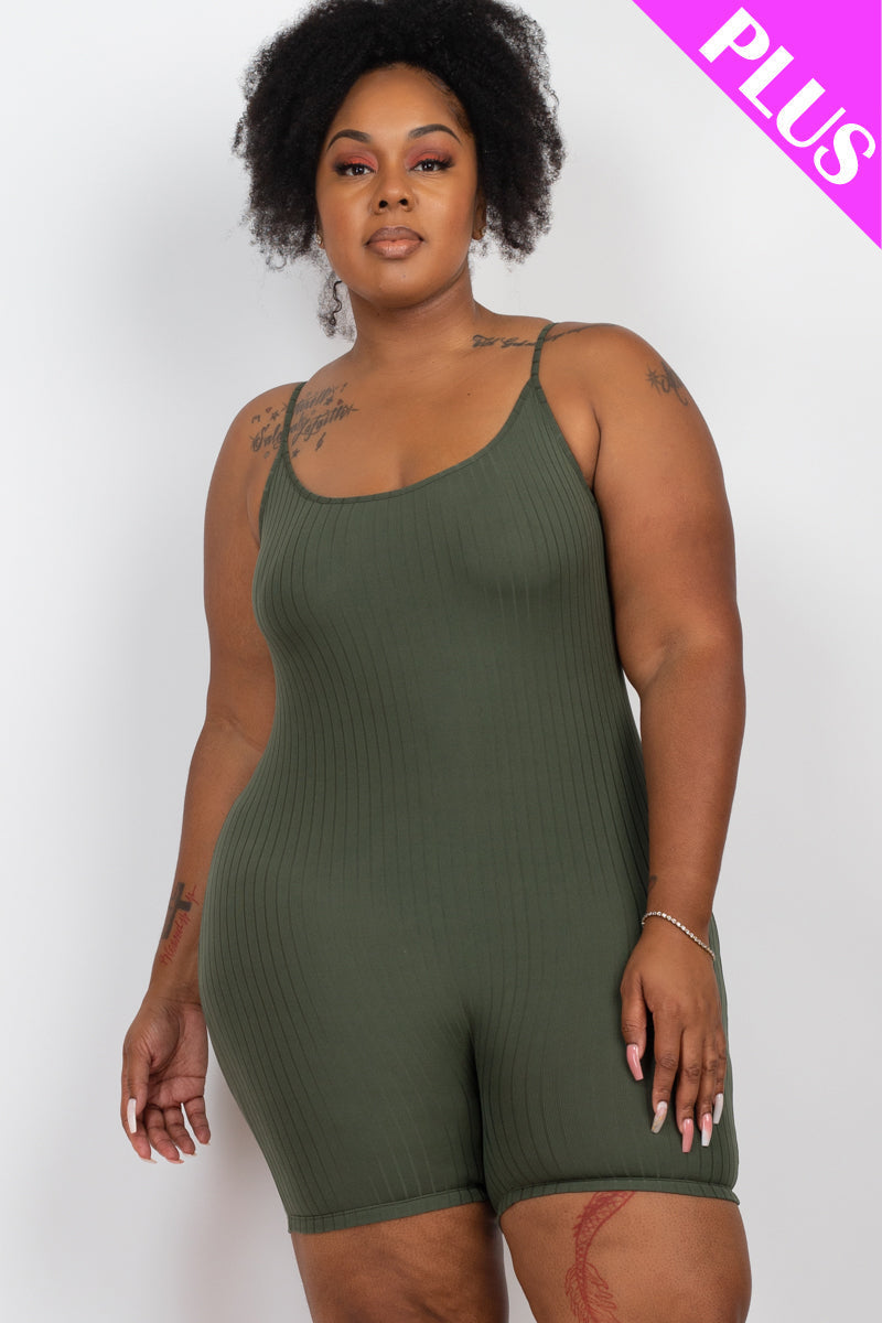 Ribbed Bodycon Romper