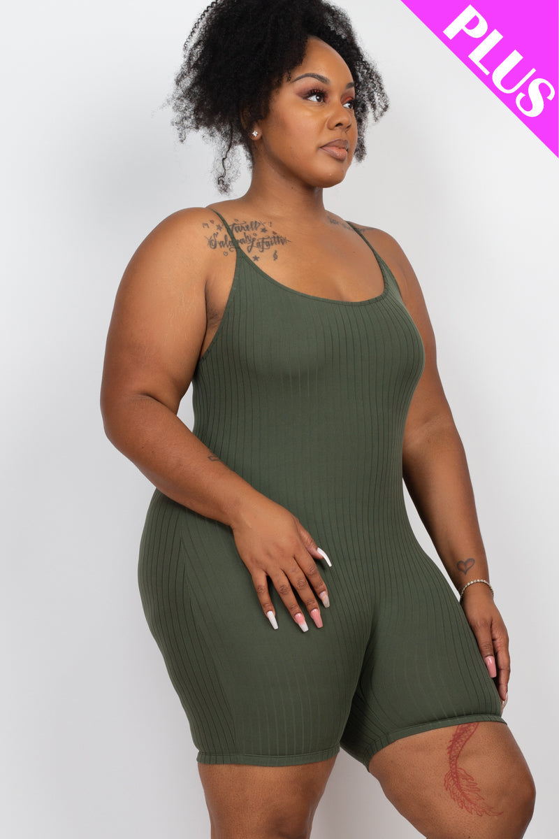 Ribbed Bodycon Romper