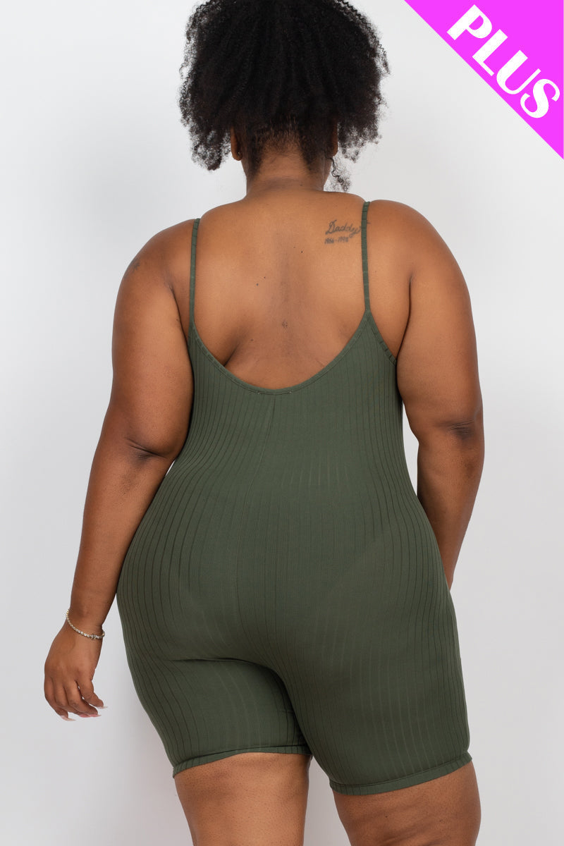 Ribbed Bodycon Romper