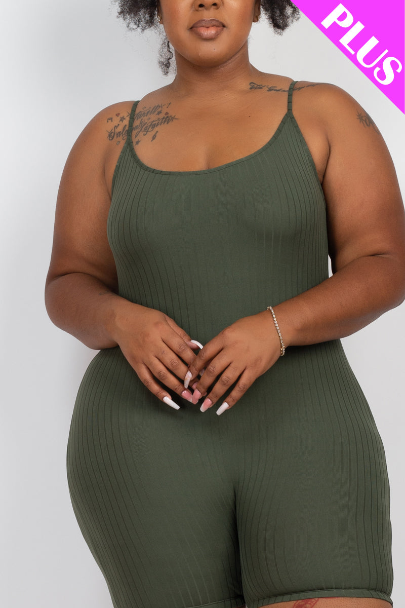 Ribbed Bodycon Romper