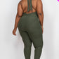 Halter V Neck Ribbed Bodycon Jumpsuit