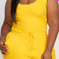 Ribbed Sleeveless Drawstring Waist Jumpsuit