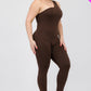 Solid Color One Shoulder Jumpsuit