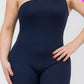 Solid Color One Shoulder Jumpsuit