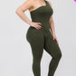 Solid Color One Shoulder Jumpsuit