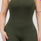 Solid Color One Shoulder Jumpsuit