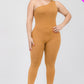 Solid Color One Shoulder Jumpsuit