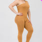 Solid Color One Shoulder Jumpsuit