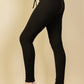Ribbed Tie Front Leggings