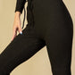 Ribbed Tie Front Leggings