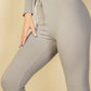Ribbed Tie Front Leggings