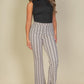 Wavy Print High Waist Flare Pants