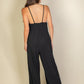 Spaghetti strap solid wide jumpsuit