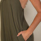 Spaghetti strap solid wide jumpsuit