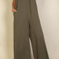 Spaghetti strap solid wide jumpsuit