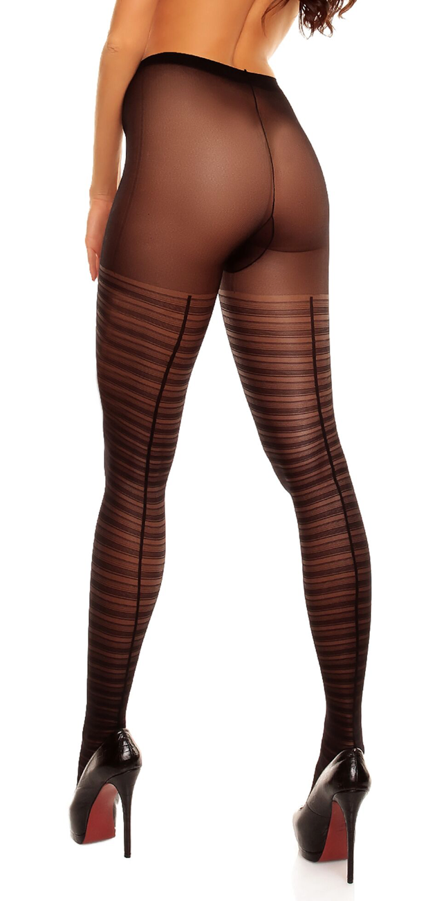 Issa Fine Line Lit Black Tights