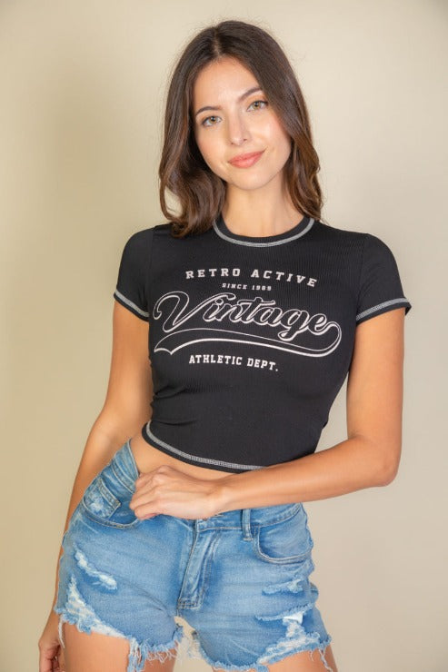 Vintage short sleeve graphic t shirt