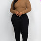Plus Size Ribbed Wrap Front Long Sleeve Top