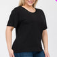 Plus Size Basic Short Sleeve T-shirt
