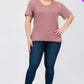 Plus Size Basic Short Sleeve T-shirt
