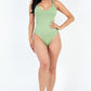 Sexy Solid Color Crisscross Back V-neck Bodysuit