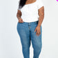 Casual Ruched Puff Sleeve Ribbed Knit Solid Top