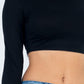 Crew Neck Long Sleeve Cropped Top
