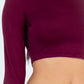 Crew Neck Long Sleeve Cropped Top