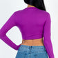 Crew Neck Long Sleeve Cropped Top