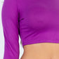 Crew Neck Long Sleeve Cropped Top