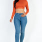 Crew Neck Long Sleeve Cropped Top
