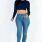 Crew Neck Long Sleeve Cropped Top