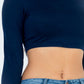 Crew Neck Long Sleeve Cropped Top