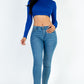 Crew Neck Long Sleeve Cropped Top