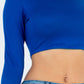 Crew Neck Long Sleeve Cropped Top