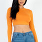 Crew Neck Long Sleeve Cropped Top